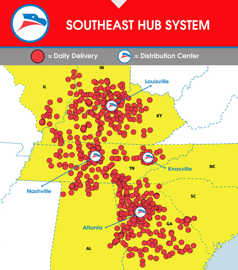 SOUTHEAST HUB SYSTEM MAP