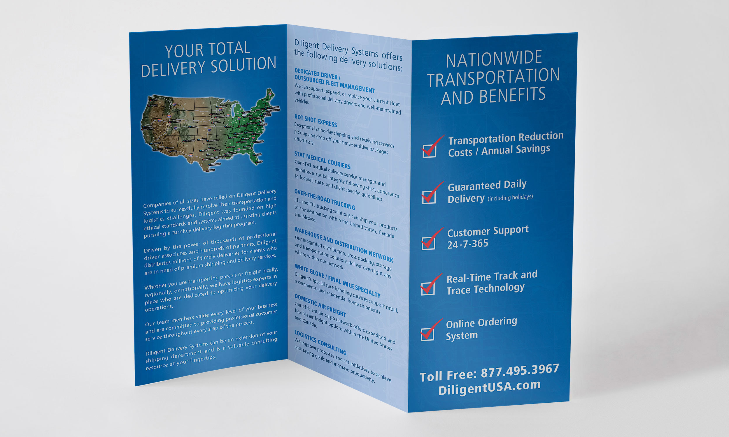 National Sales Kit Sales Brochure for Transportation and Logistics Industry by DMW Digital