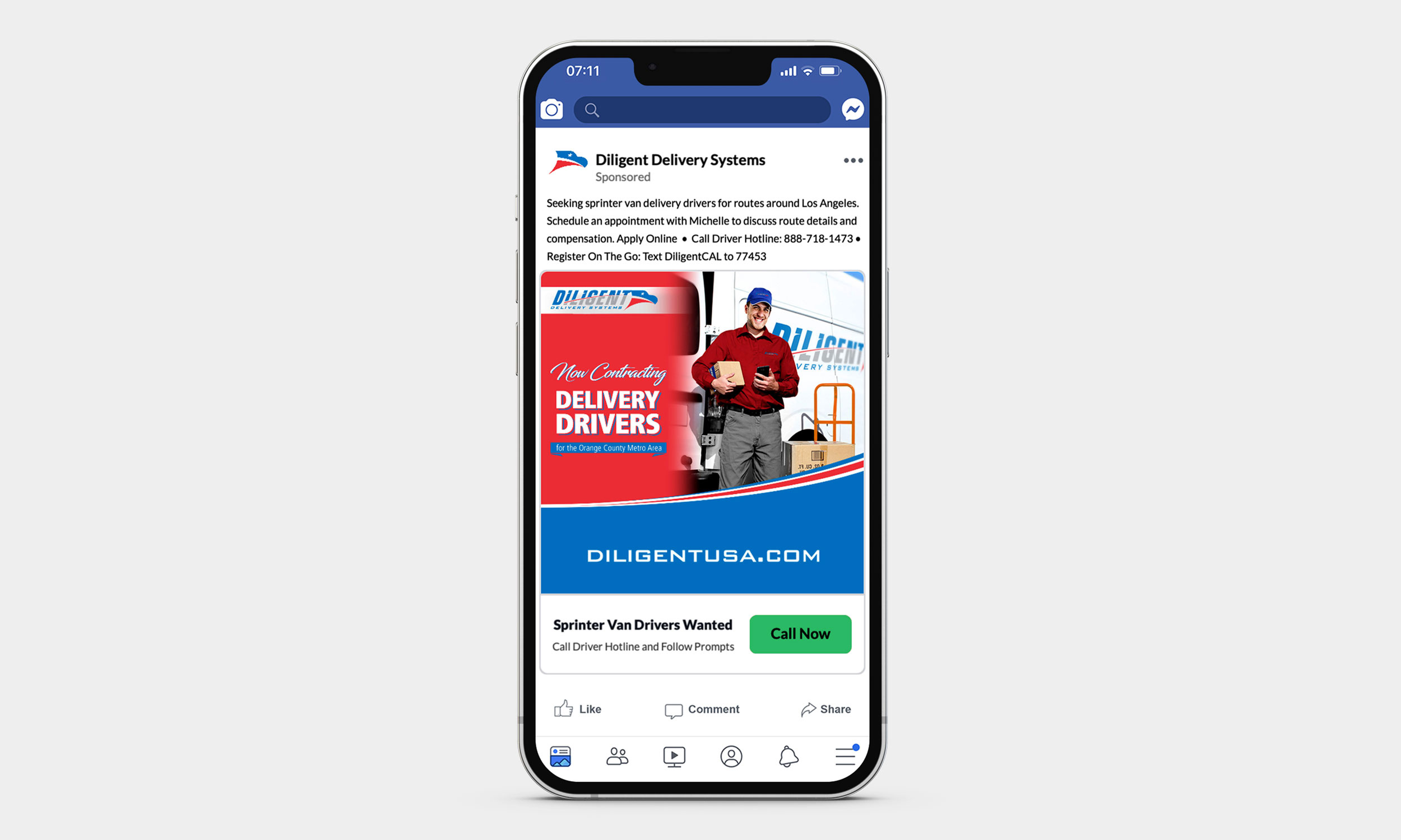 Social Media Ad Management for National Transportation & Logistics Provider by DMW Digital