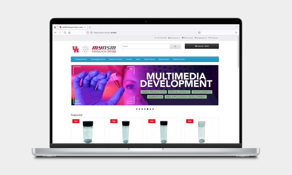 UH Research Store B2C Ecommerce Website by DMW Digital