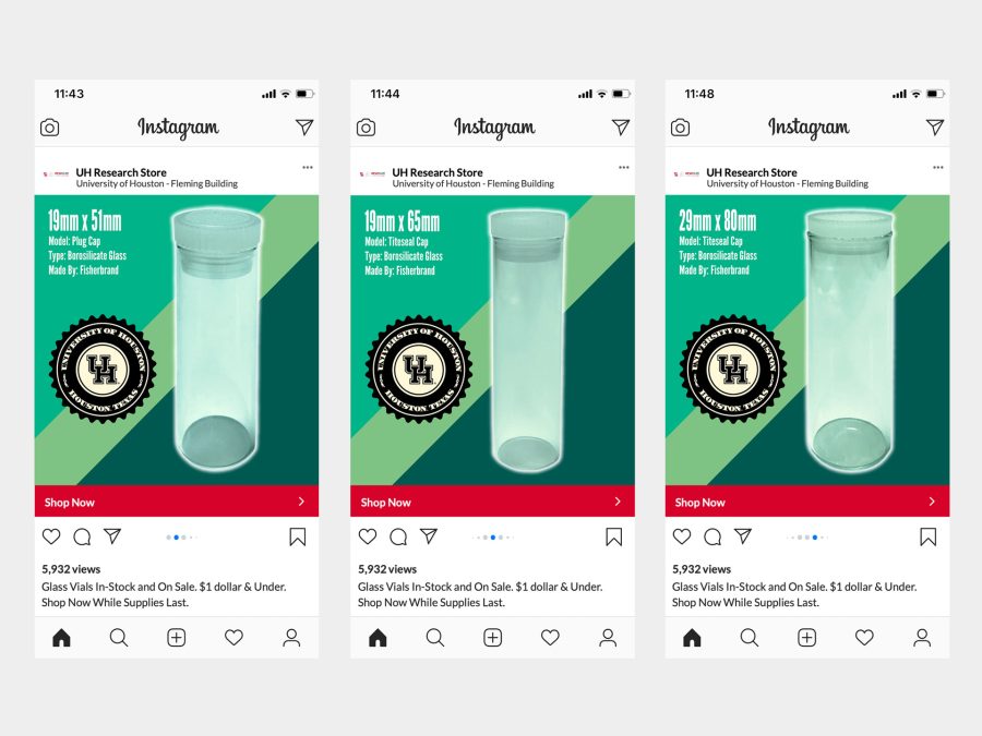 Laboratory & Scientific Supplies Social Media Advertising Services for University of Houston Research Store by DMW Digital