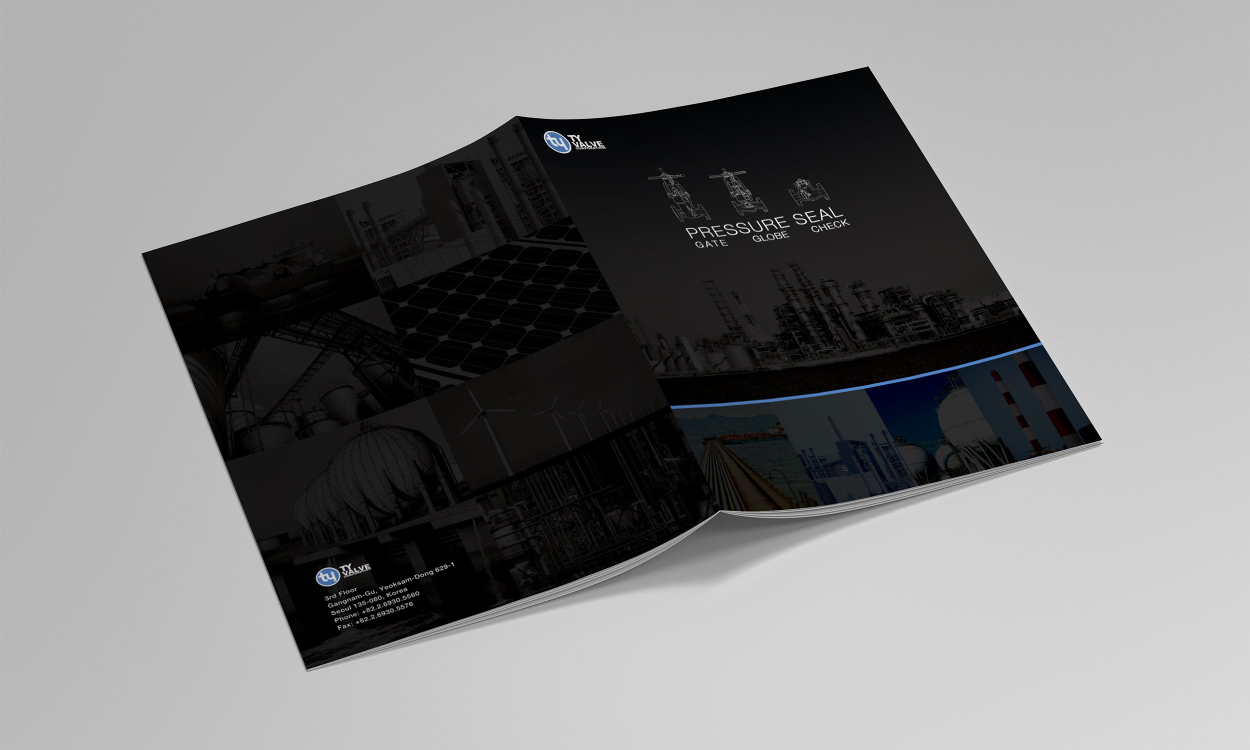 Value Product Catalog Cover Spread for Oil & Gas Industry by DMW Digital