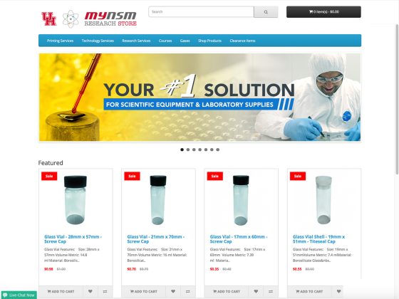 B2C Ecommerce Website University Houston Research Store by DMW Digital